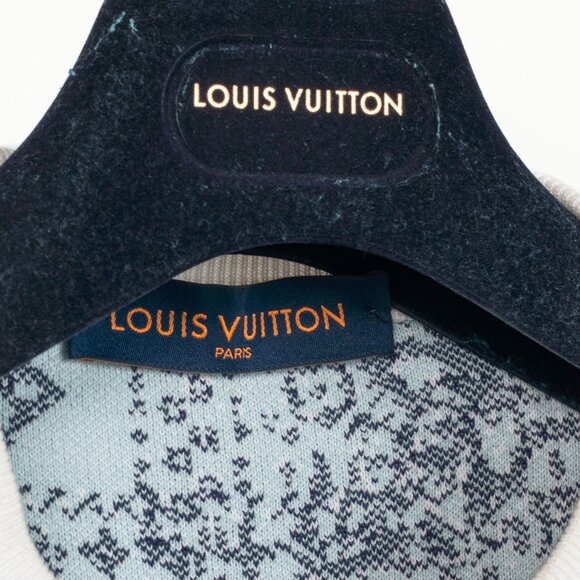 Louis Vuitton Indigo & White Monogram Bandana Crewneck Sweater - Picture 10 of 15